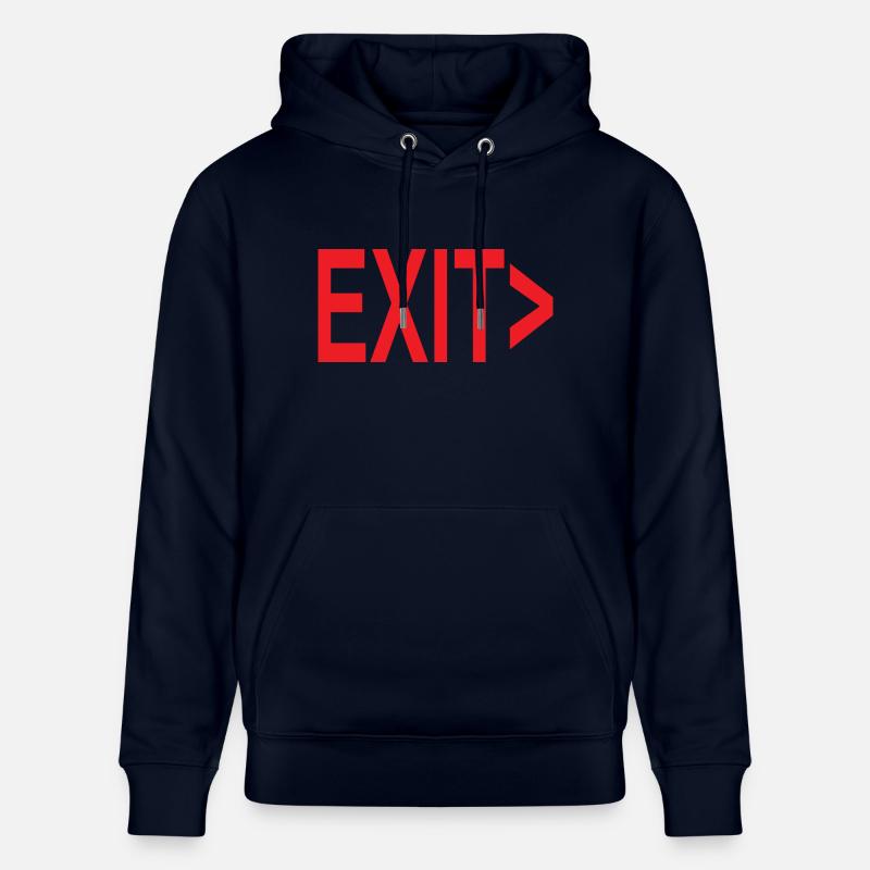 Exit / Exit / Emergency Exit - Stanley/Stella CRUISER Unisex Organic Hoodie - navy