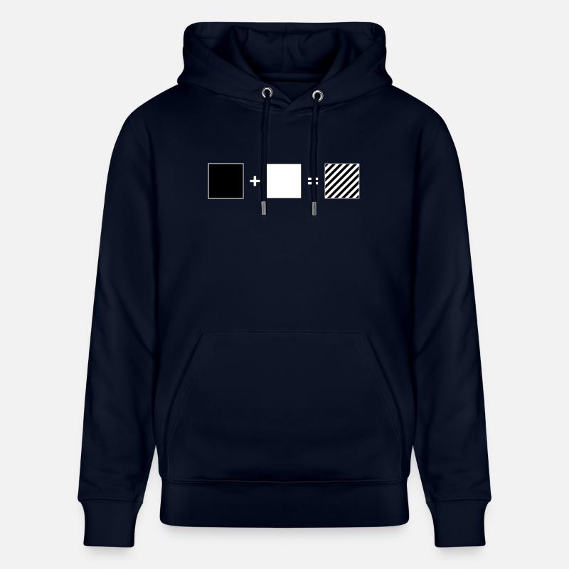 Noir + Blanc = Rayé – Oblique - Sweat à capuche bio CRUISER Stanley/Stella Unisexe - marine