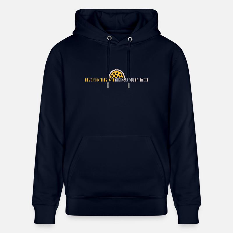 pizza thinks about me - Stanley/Stella Unisex Bio-Hoodie CRUISER  - Navy