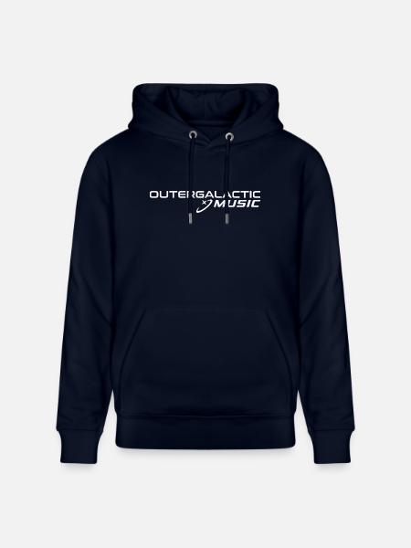 Outergalactic Music logo white - Stanley/Stella CRUISER Unisex Organic Hoodie - navy