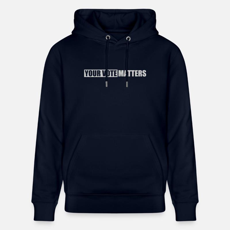 votre vote compte citation - Sweat à capuche bio CRUISER Stanley/Stella Unisexe - marine