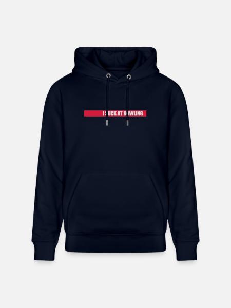 I suck at bowling - Stanley/Stella CRUISER Unisex Organic Hoodie - navy