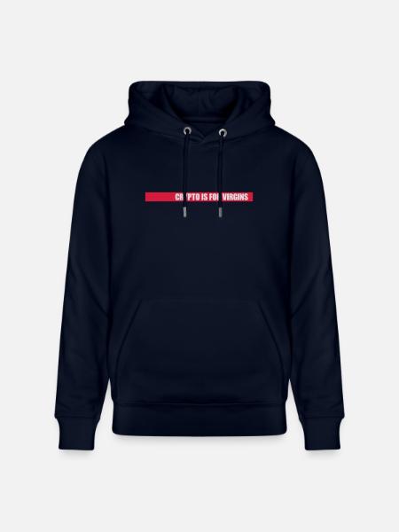 crypto is for virgins - Stanley/Stella CRUISER Unisex Organic Hoodie - navy