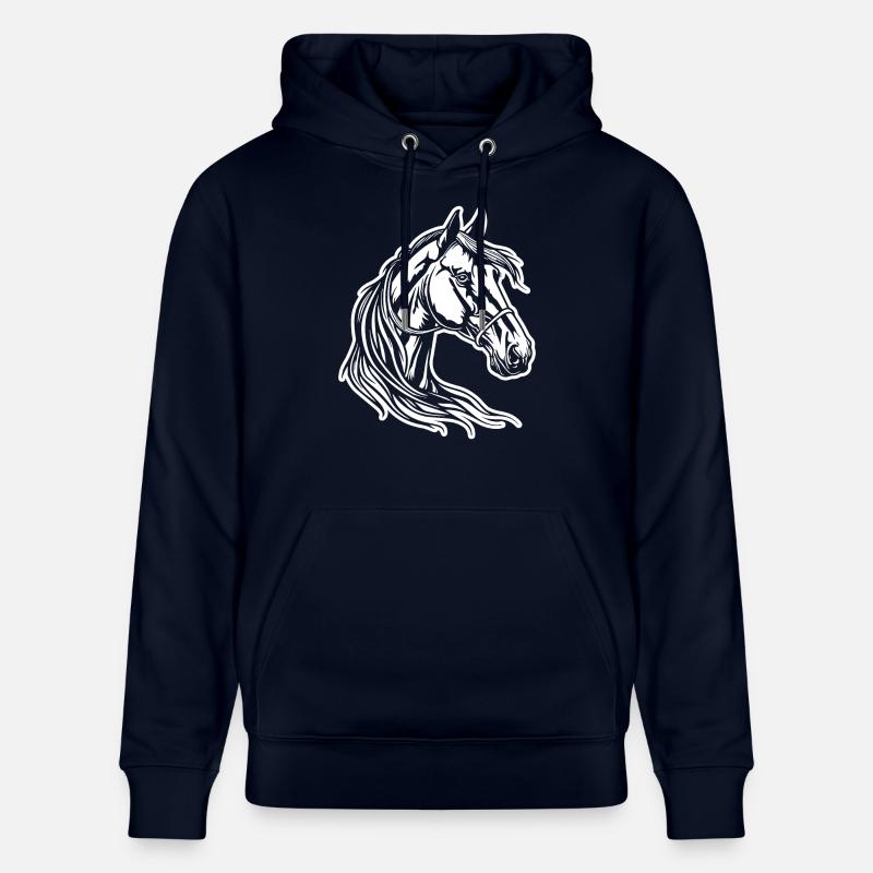Cheval Tête de cheval - Sweat à capuche bio CRUISER Stanley/Stella Unisexe - marine