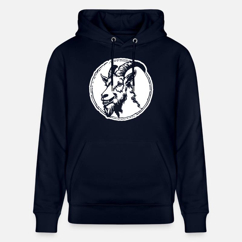 Ziege Steinbock Ziegenbock - Stanley/Stella Unisex Bio-Hoodie CRUISER  - Navy