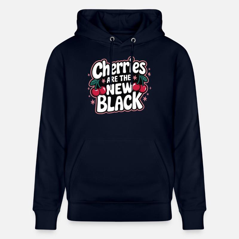 Kirsche Kirschen Früchte Essen - Stanley/Stella Unisex Bio-Hoodie CRUISER  - Navy