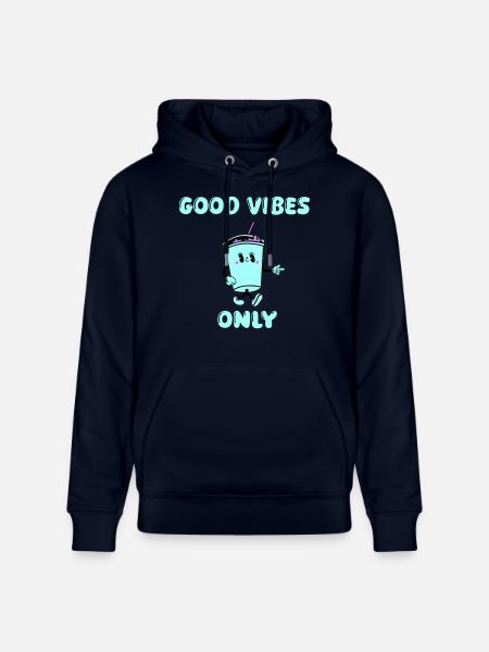 drink cartoon vibes - Stanley/Stella Unisex Bio-Hoodie CRUISER  - Navy