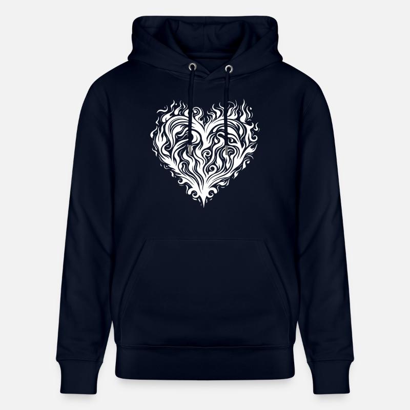 Cœur Feu Amour - Sweat à capuche bio CRUISER Stanley/Stella Unisexe - marine