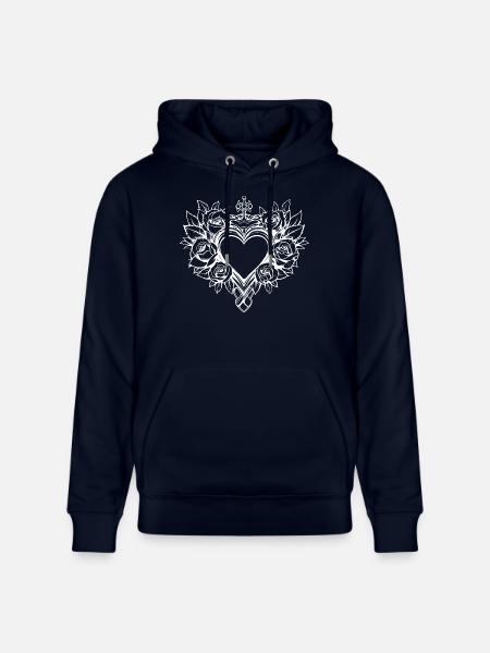 Heart Symbol Tattoo Love - Stanley/Stella CRUISER Unisex Organic Hoodie - navy
