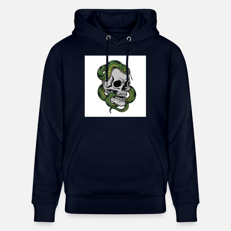 Schädel & Schlange – Symbol des Todes - Stanley/Stella Unisex Bio-Hoodie CRUISER  - Navy
