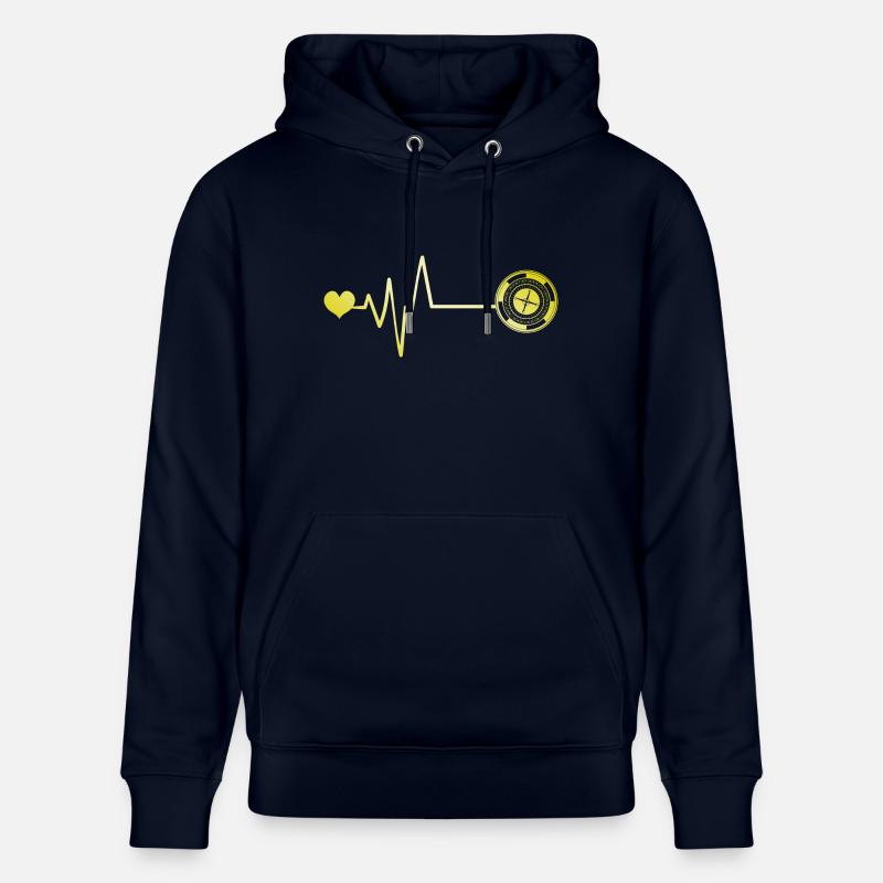 Roulette Pulse Coeur - Sweat à capuche bio CRUISER Stanley/Stella Unisexe - marine