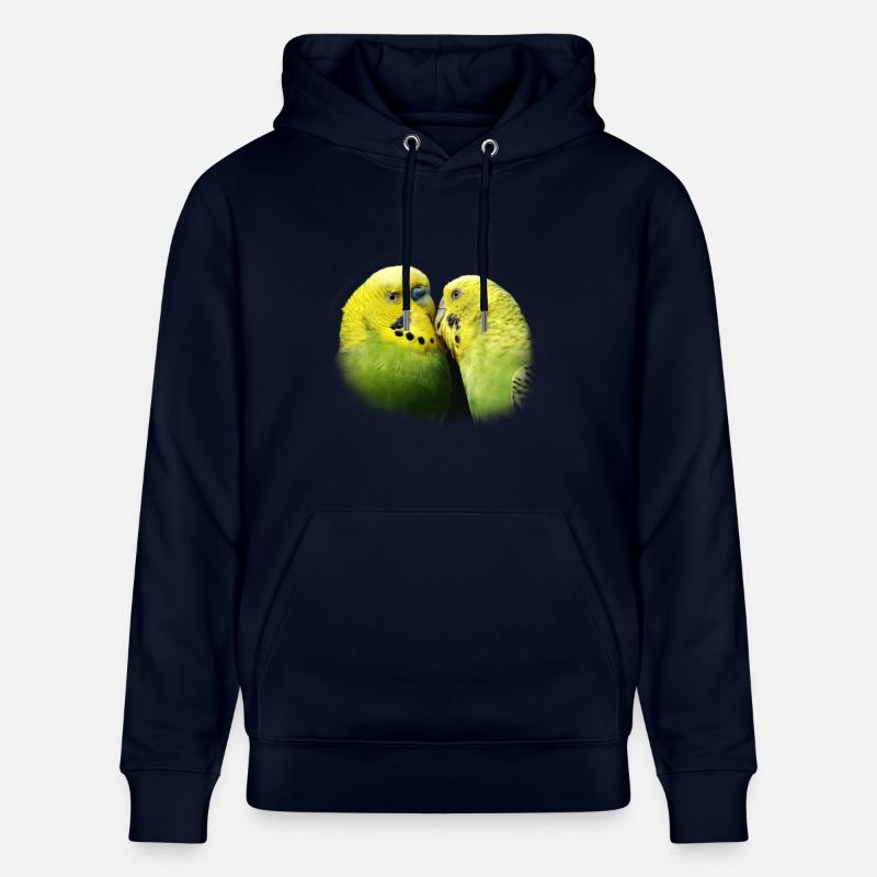 Perruches baiser oiseau design cadeau - Sweat à capuche bio CRUISER Stanley/Stella Unisexe - marine