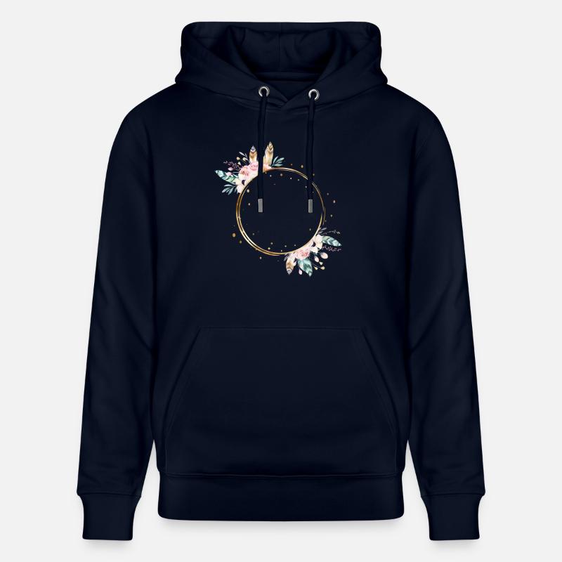 boho flower wreath - Sweat à capuche bio CRUISER Stanley/Stella Unisexe - marine