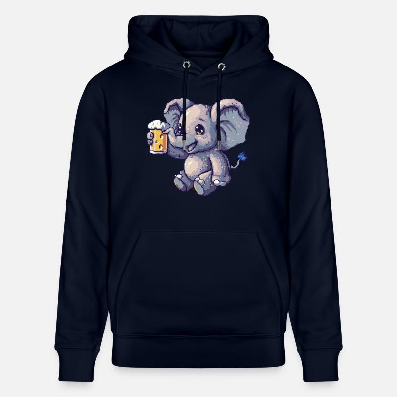 Elefant Pixel Bier - Stanley/Stella Unisex Bio-Hoodie CRUISER - Navy