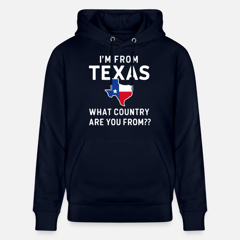 État du Texas Texans Texas - Sweat à capuche bio CRUISER Stanley/Stella Unisexe - marine