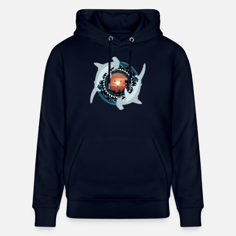 Requin-marteau Hawaïen - Sweat à capuche bio CRUISER Stanley/Stella Unisexe - marine