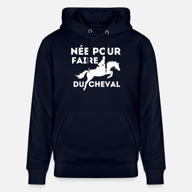 Femme sur un cheval - Sweat à capuche bio CRUISER Stanley/Stella Unisexe - marine