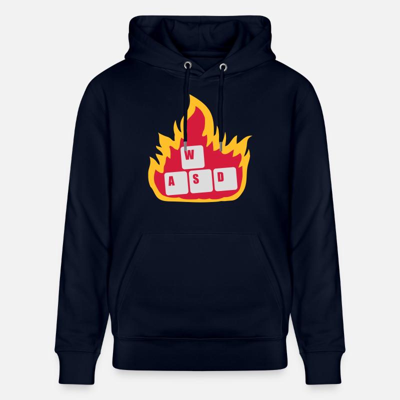Nerd Computer WASD Clavier - Sweat à capuche bio CRUISER Stanley/Stella Unisexe - marine