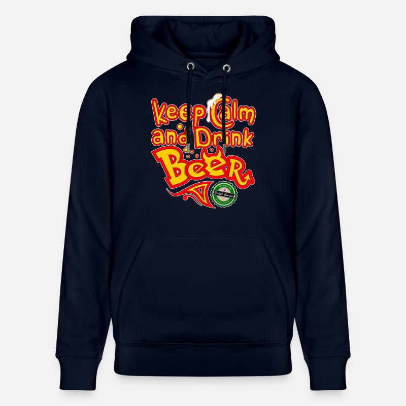 Keep calm and drink beer - Sweat à capuche bio CRUISER Stanley/Stella Unisexe - marine