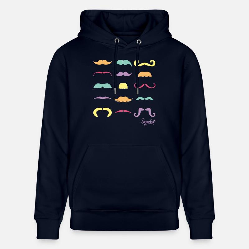 SUMMER MOUSTACHES SOYONSFOUS - Sweat à capuche bio CRUISER Stanley/Stella Unisexe - marine