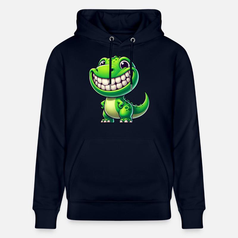 Dinosaure mignon T-Rex Cartoon Friendly - Sweat à capuche bio CRUISER Stanley/Stella Unisexe - marine