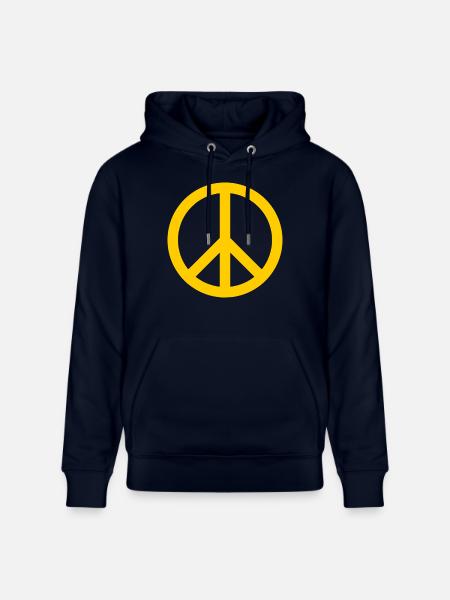 peace sign - Stanley/Stella CRUISER Unisex Organic Hoodie - navy