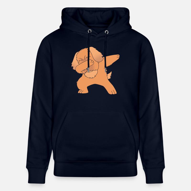 Chien pékinois - Sweat à capuche bio CRUISER Stanley/Stella Unisexe - marine