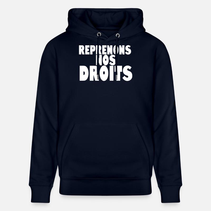 Reprenons nos doits - Sweat à capuche bio CRUISER Stanley/Stella Unisexe - marine