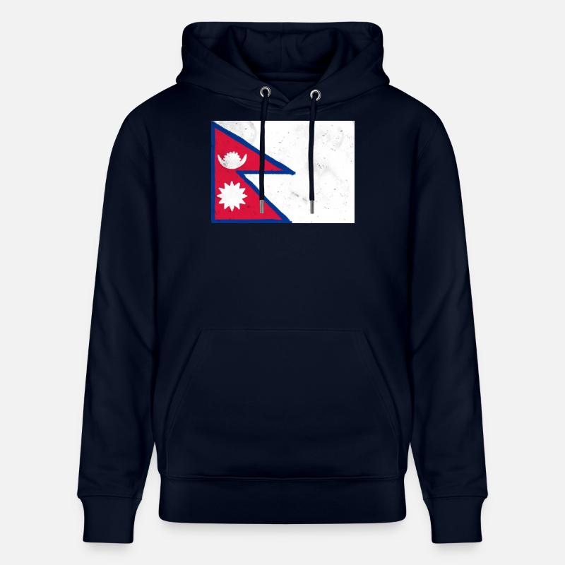 Drapeau du Népal - Sweat à capuche bio CRUISER Stanley/Stella Unisexe - marine