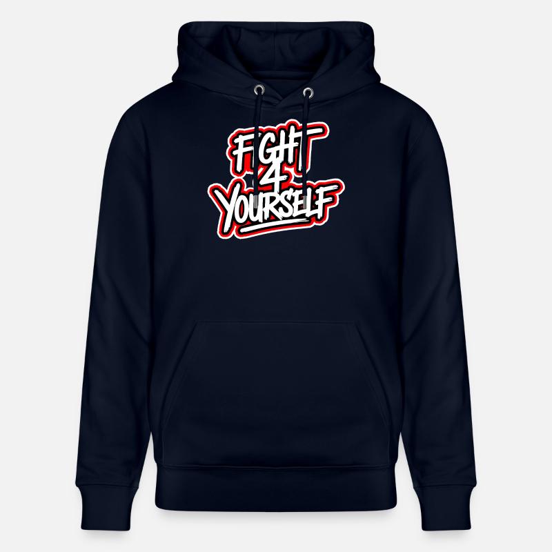 Combattez-vous à 4 vous-même - Sweat à capuche bio CRUISER Stanley/Stella Unisexe - marine