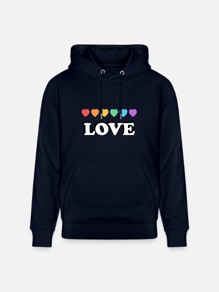 Liebe Regenbogenherzen - Stanley/Stella Unisex Bio-Hoodie CRUISER - Navy