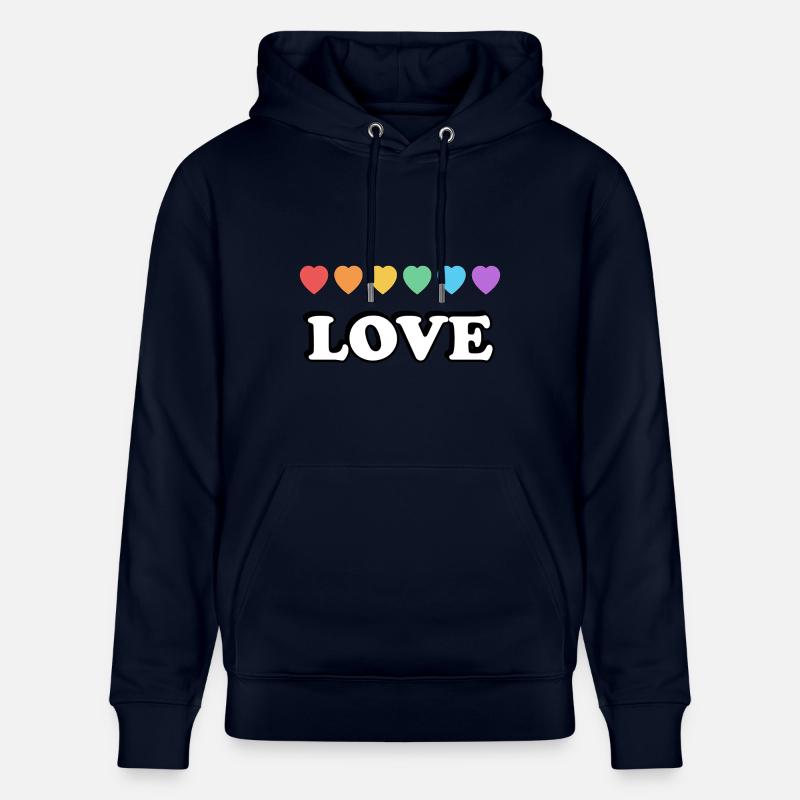 Liebe Regenbogenherzen - Stanley/Stella Unisex Bio-Hoodie CRUISER  - Navy