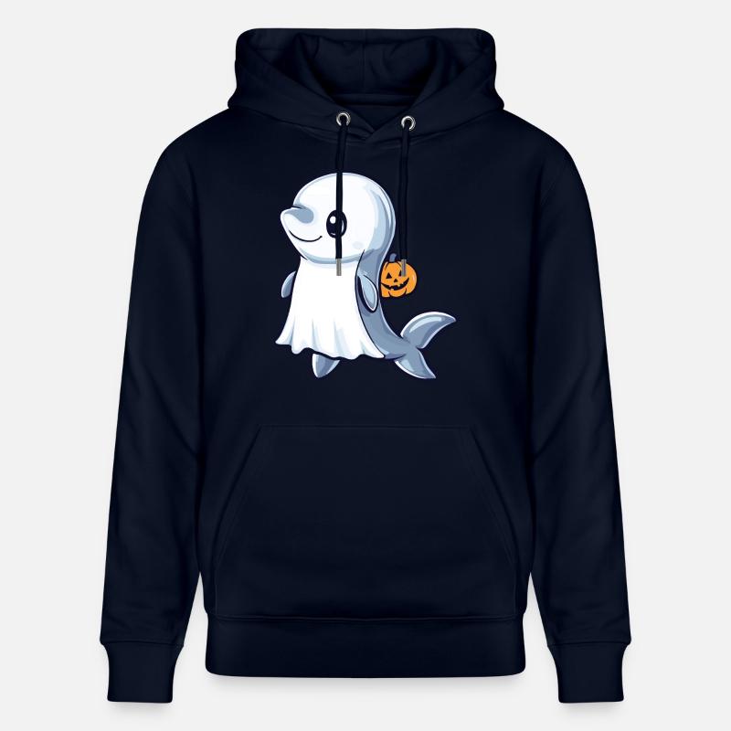 Delfin Halloween Comic Geist - Stanley/Stella Unisex Bio-Hoodie CRUISER  - Navy