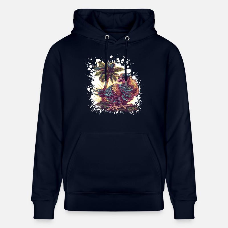 Palmier de l’île Truthan - Sweat à capuche bio CRUISER Stanley/Stella Unisexe - marine