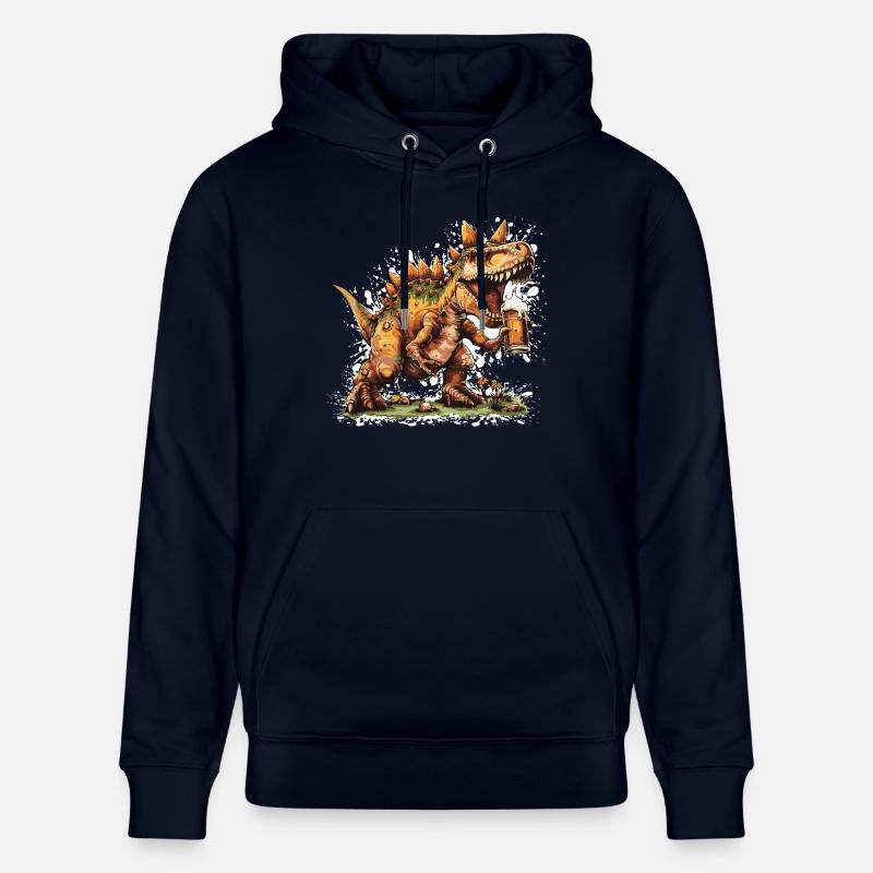 Bière de stégosaure dinosaure - Sweat à capuche bio CRUISER Stanley/Stella Unisexe - marine