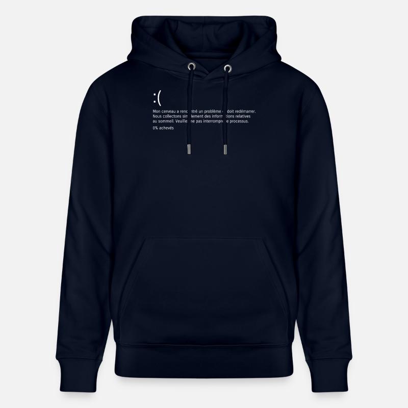 Message d'erreur du cerveau - Sweat à capuche bio CRUISER Stanley/Stella Unisexe - marine