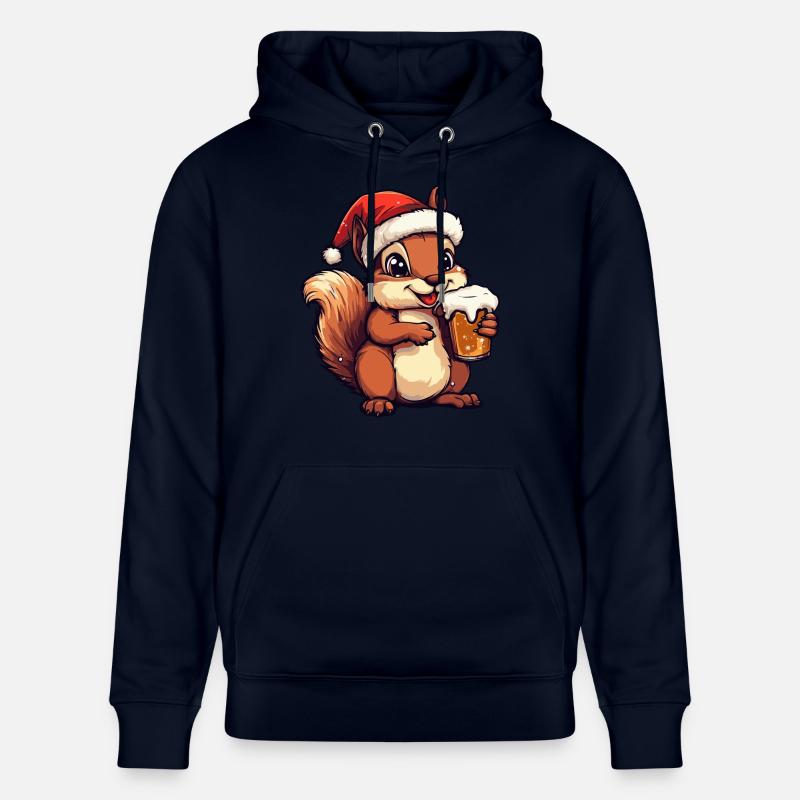 Écureuil Bière de Noël Drôle - Sweat à capuche bio CRUISER Stanley/Stella Unisexe - marine
