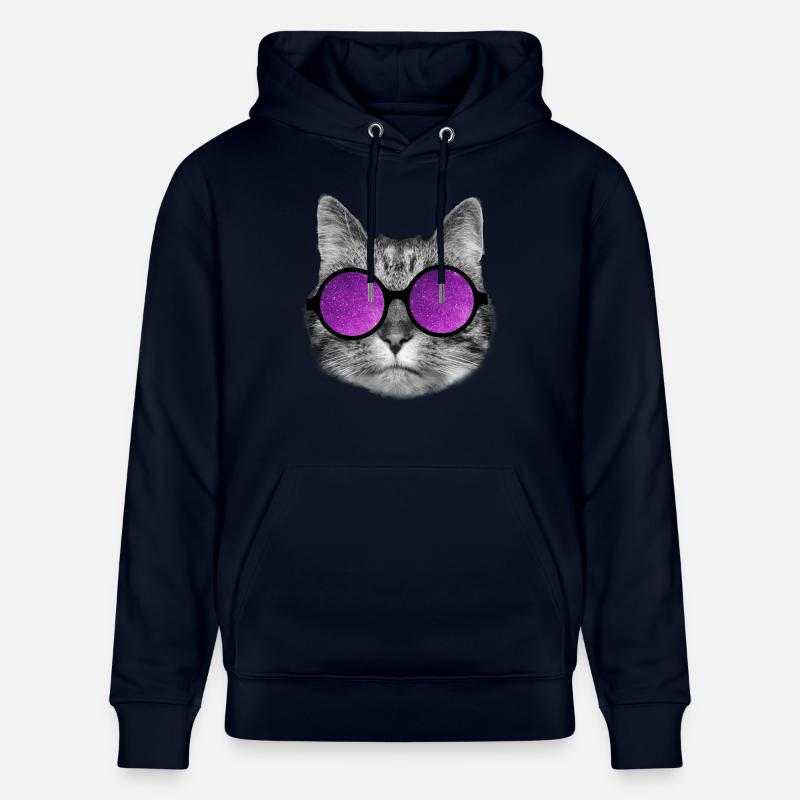 Chat de l’espace - Sweat à capuche bio CRUISER Stanley/Stella Unisexe - marine