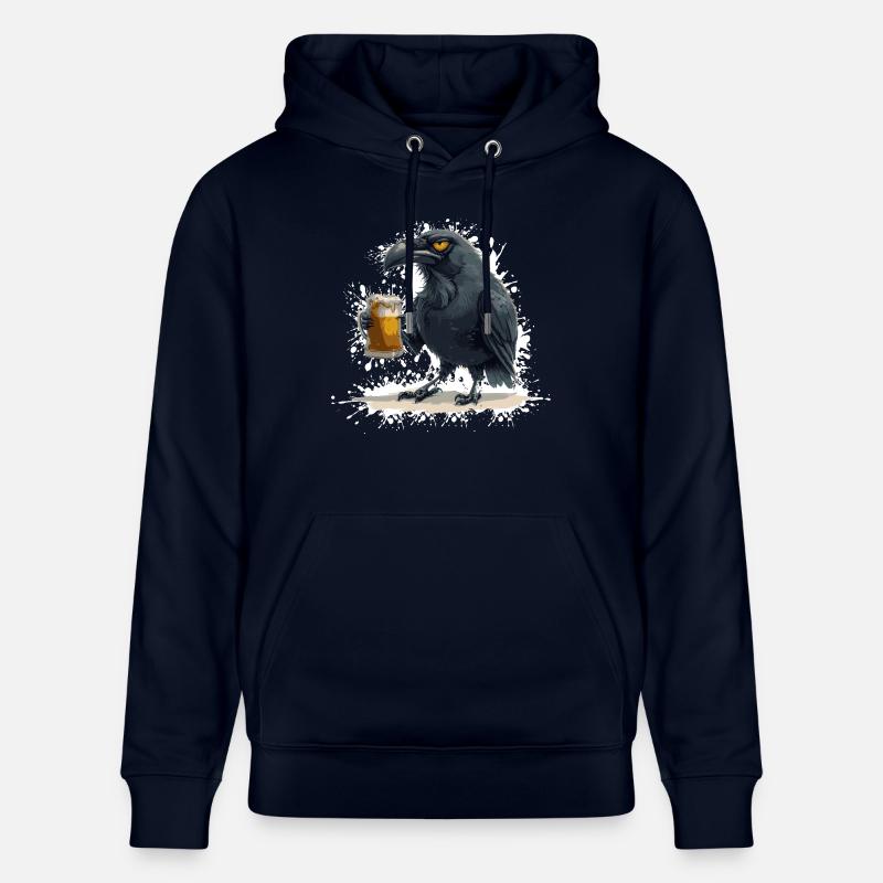 Raven Crow Bière Drôle - Sweat à capuche bio CRUISER Stanley/Stella Unisexe - marine