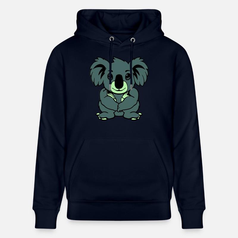 Koala Ours Bande Dessinée Animal - Sweat à capuche bio CRUISER Stanley/Stella Unisexe - marine