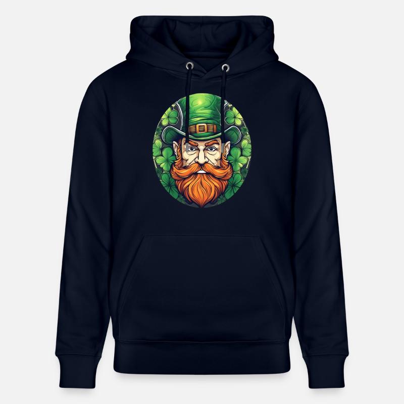 Lutin Trèfle de la Saint-Patrick - Sweat à capuche bio CRUISER Stanley/Stella Unisexe - marine