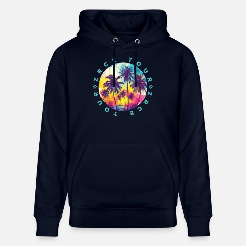 Zrce Tour Palmiers - Sweat à capuche bio CRUISER Stanley/Stella Unisexe - marine