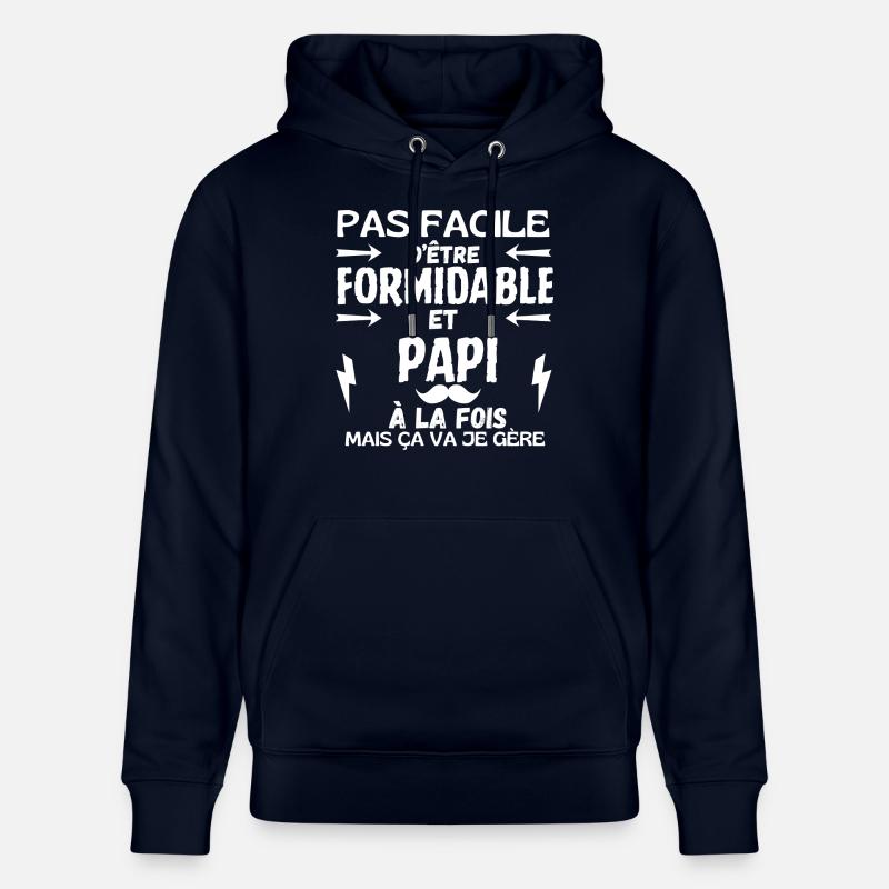 PAPI FORMIDABLE - Sweat à capuche bio CRUISER Stanley/Stella Unisexe - marine