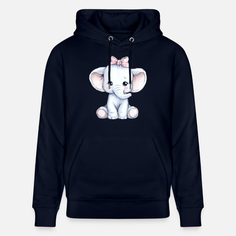 Mignon bébé éléphant - Sweat à capuche bio CRUISER Stanley/Stella Unisexe - marine