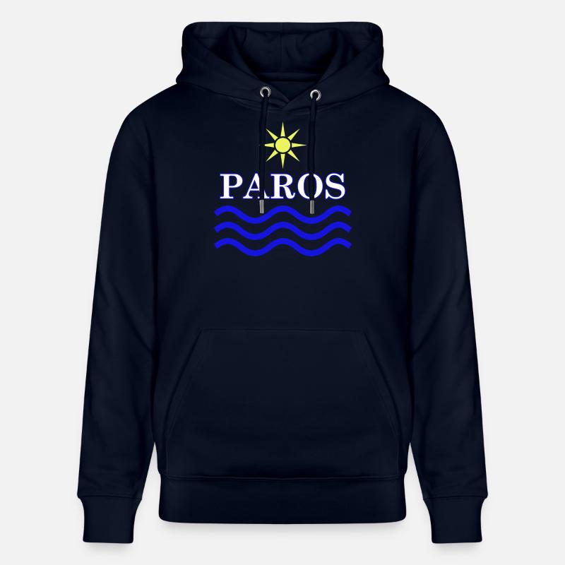 PAROS-Grèce Eau Solaire - Sweat à capuche bio CRUISER Stanley/Stella Unisexe - marine