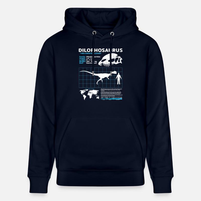 Fiche technique de Dilophosaurus - Sweat à capuche bio CRUISER Stanley/Stella Unisexe - marine