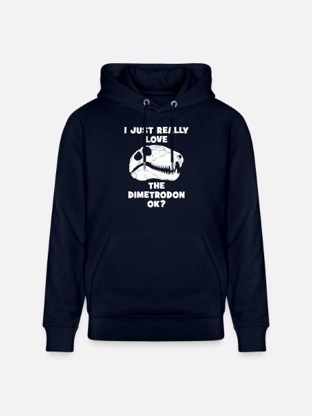 Dimetrodon fossil skull - Stanley/Stella CRUISER Unisex Organic Hoodie - navy