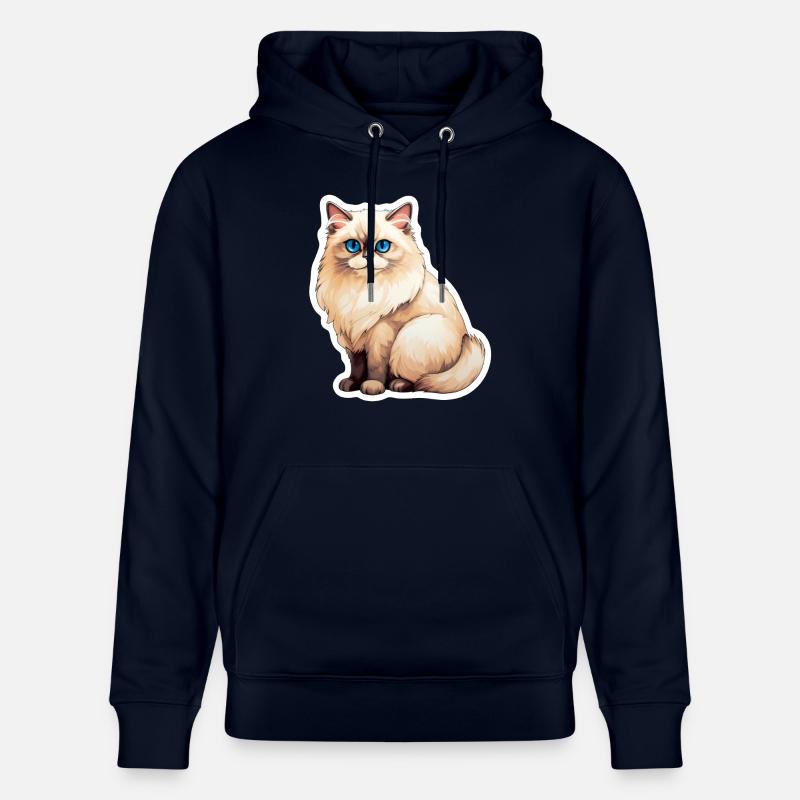 Chat Ragdoll - Sweat à capuche bio CRUISER Stanley/Stella Unisexe - marine