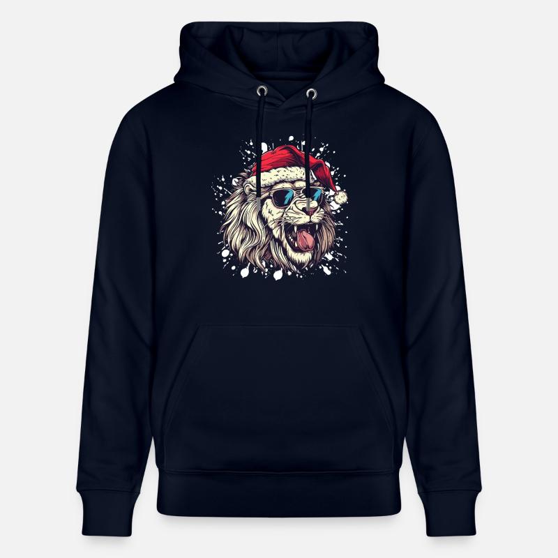 Lion Noël Drôle - Sweat à capuche bio CRUISER Stanley/Stella Unisexe - marine