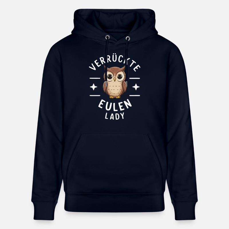 Nachteule Eule Eulen Vogel - Stanley/Stella Unisex Bio-Hoodie CRUISER - Navy